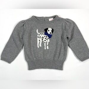 JANIE AND JACK Baby Girls' Dalmatian Applique Cotton Wool Blend Sweater 12-18M